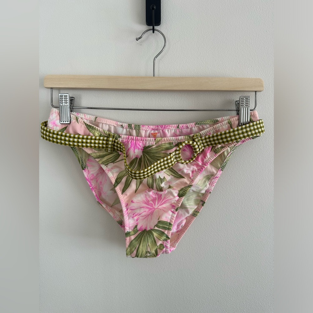 Vintage Venus 90s belted floral print bathing suit bottoms size‎ medium